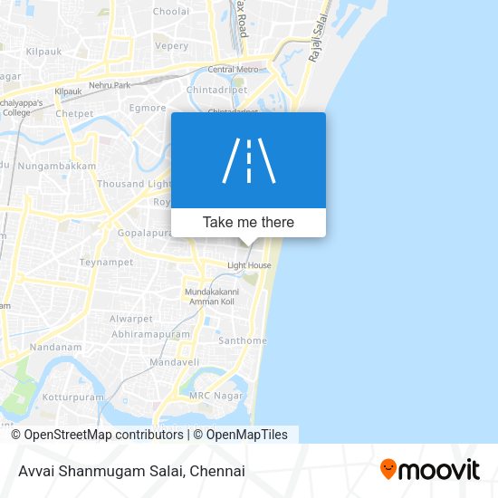 Avvai Shanmugam Salai map