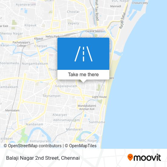 Balaji Nagar 2nd Street map