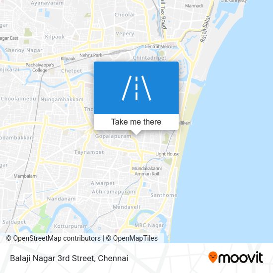 Balaji Nagar 3rd Street map
