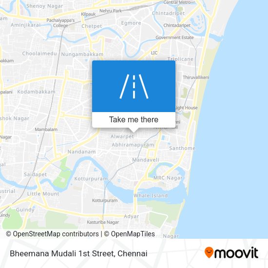 Bheemana Mudali 1st Street map