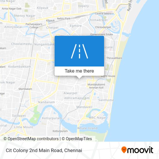 Cit Colony 2nd Main Road map
