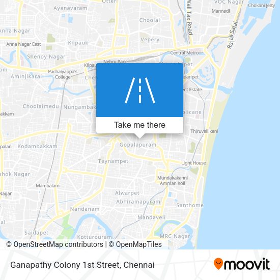 Ganapathy Colony 1st Street map