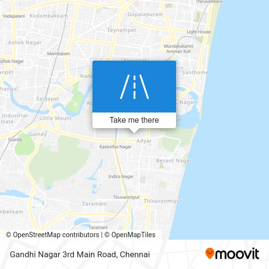 Gandhi Nagar 3rd Main Road map