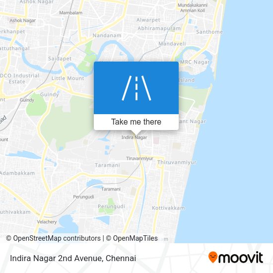 Indira Nagar 2nd Avenue map