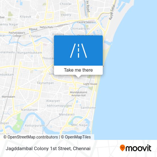 Jagddambal Colony 1st Street map