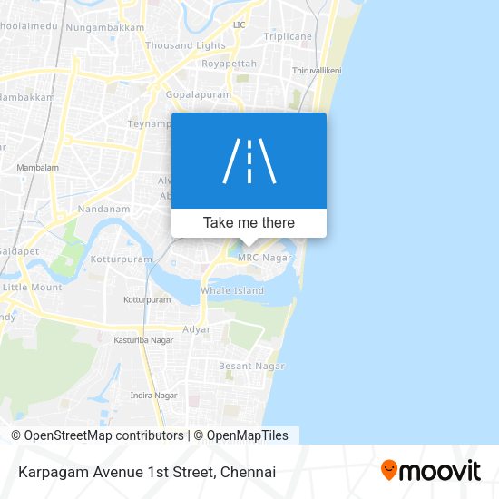 Karpagam Avenue 1st Street map