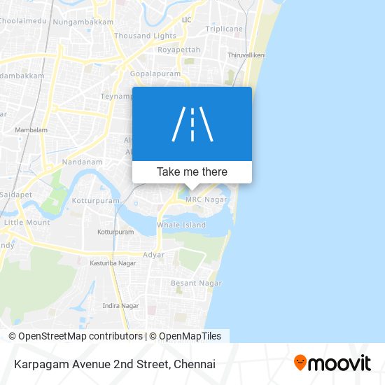 Karpagam Avenue 2nd Street map