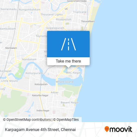 Karpagam Avenue 4th Street map