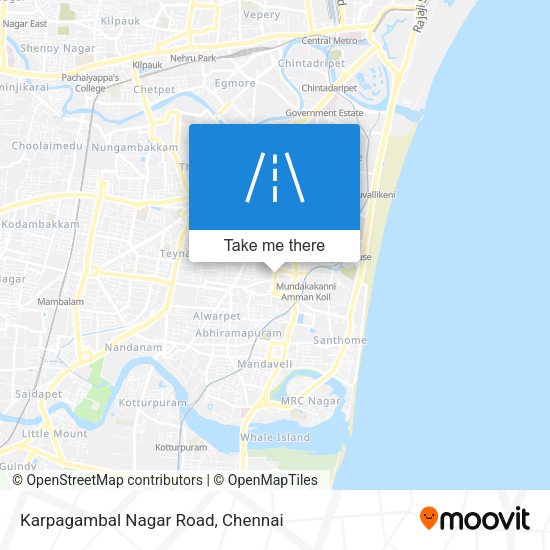 Karpagambal Nagar Road map