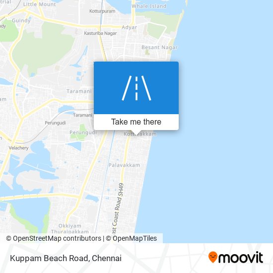 Kuppam Beach Road map