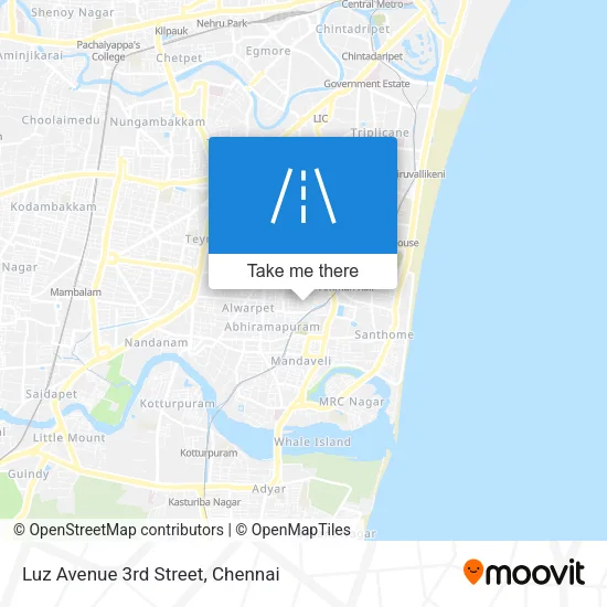 Luz Avenue 3rd Street map