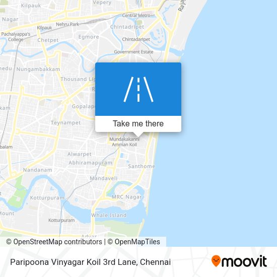 Paripoona Vinyagar Koil 3rd Lane map