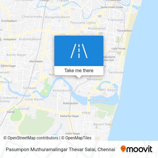 Pasumpon Muthuramalingar Thevar Salai map