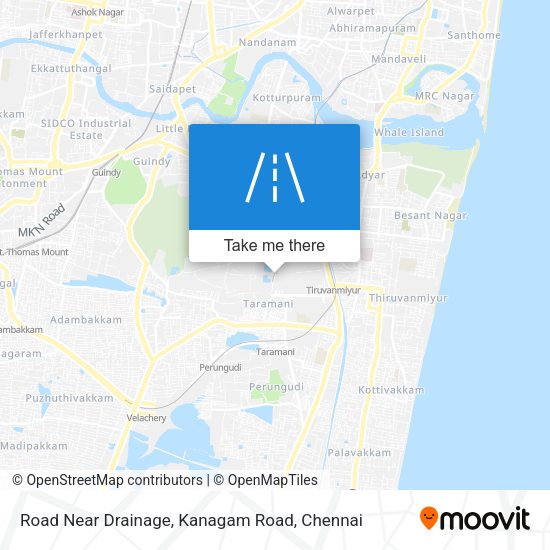 Road Near Drainage, Kanagam Road map