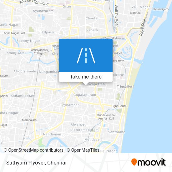 Sathyam Flyover map