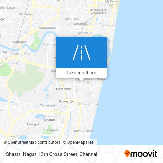 Shastri Nagar 12th Cross Street map