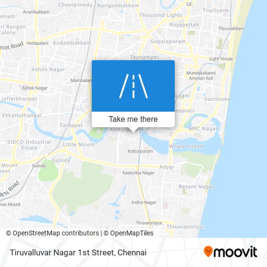 Tiruvalluvar Nagar 1st Street map