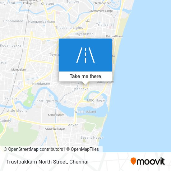 Trustpakkam North Street map