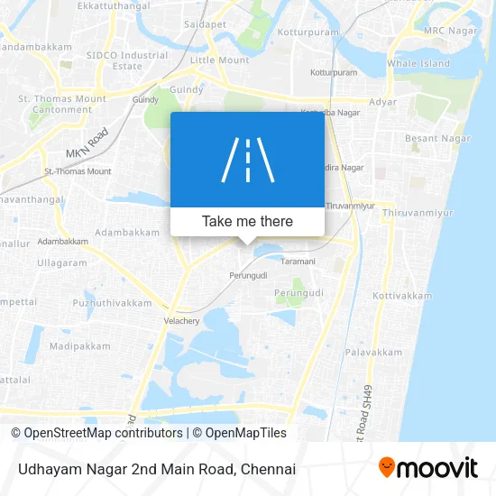 Udhayam Nagar 2nd Main Road map