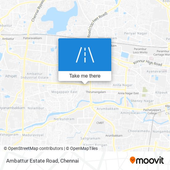 Ambattur Estate Road map