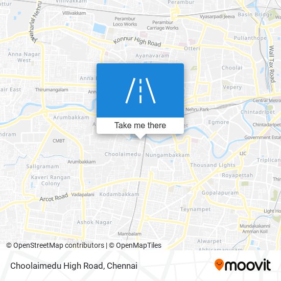 Choolaimedu High Road map