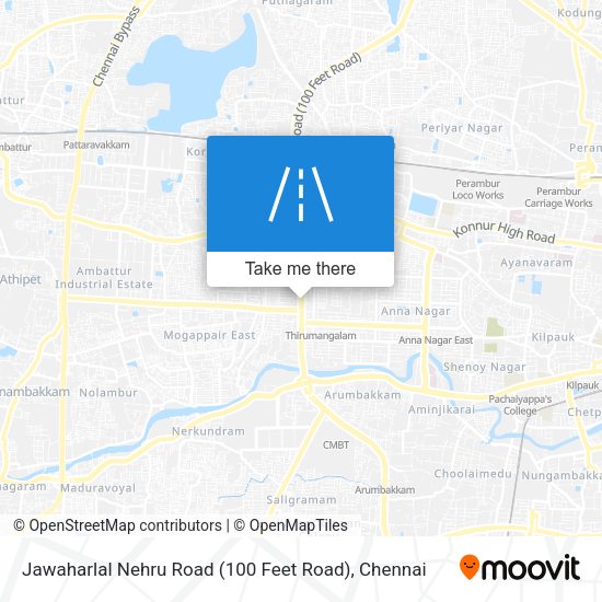 Jawaharlal Nehru Road (100 Feet Road) map