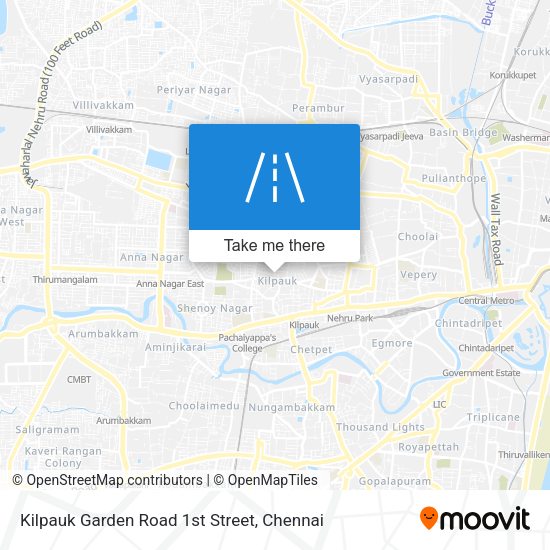 Kilpauk Garden Road 1st Street map