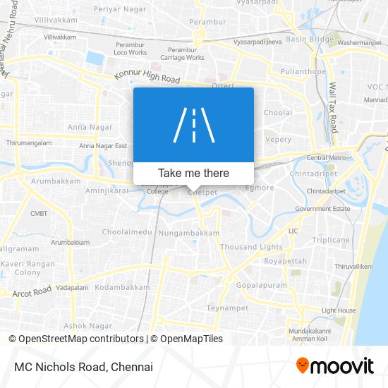 MC Nichols Road map