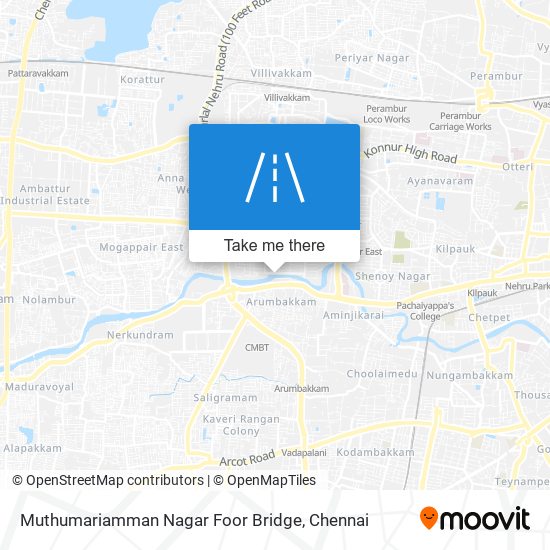 Muthumariamman Nagar Foor Bridge map