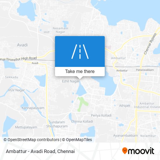 Ambattur - Avadi Road map