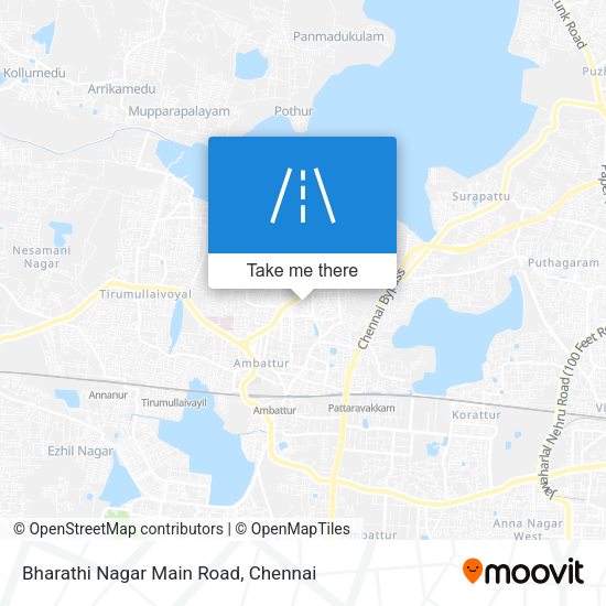 Bharathi Nagar Main Road map