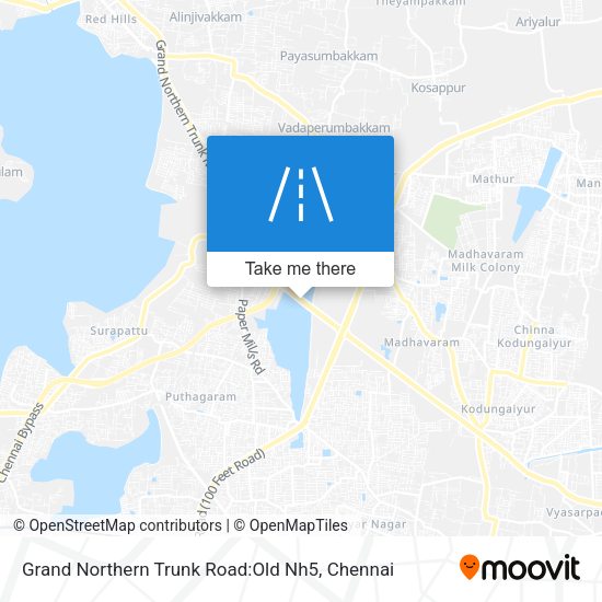Grand Northern Trunk Road:Old Nh5 map