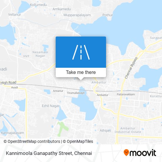 Kannimoola Ganapathy Street map