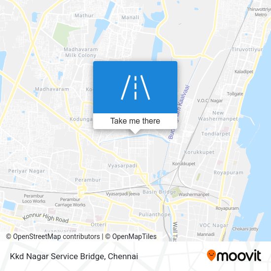 Kkd Nagar Service Bridge map