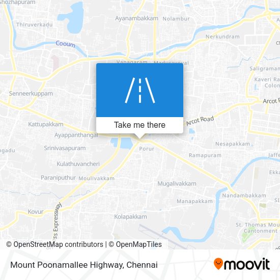 Mount Poonamallee Highway map