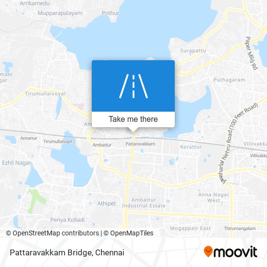 Pattaravakkam Bridge map