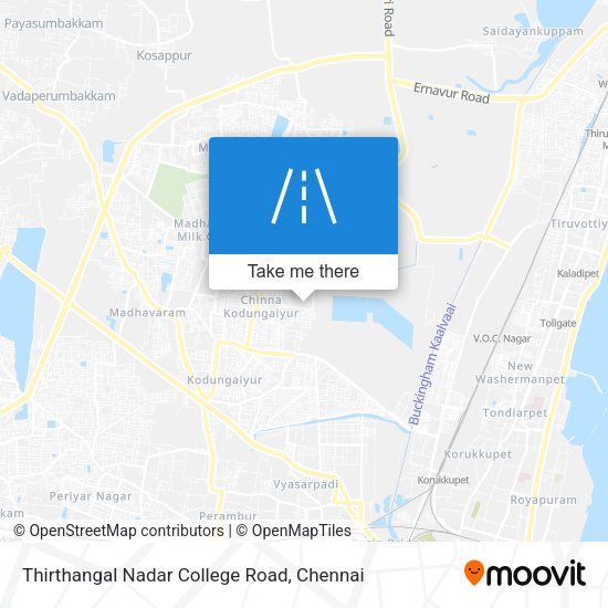 Thirthangal Nadar College Road map