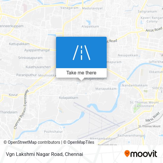 Vgn Lakshmi Nagar Road map