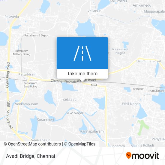 Avadi Bridge map