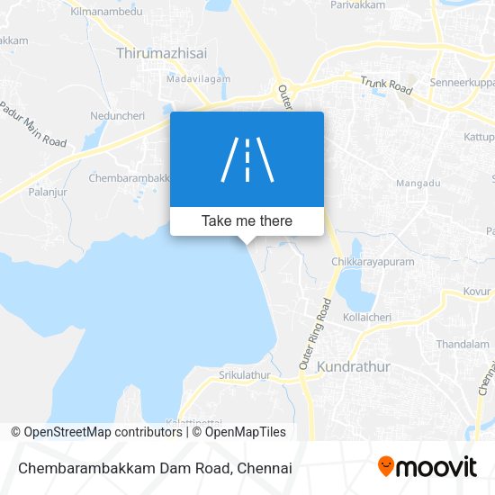 Chembarambakkam Dam Road map