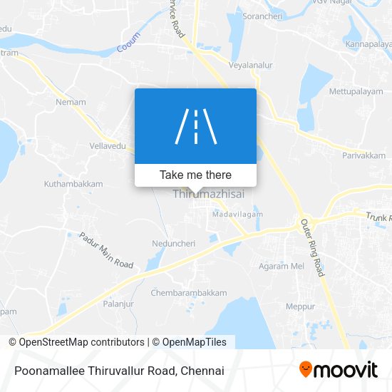 Poonamallee Thiruvallur Road map