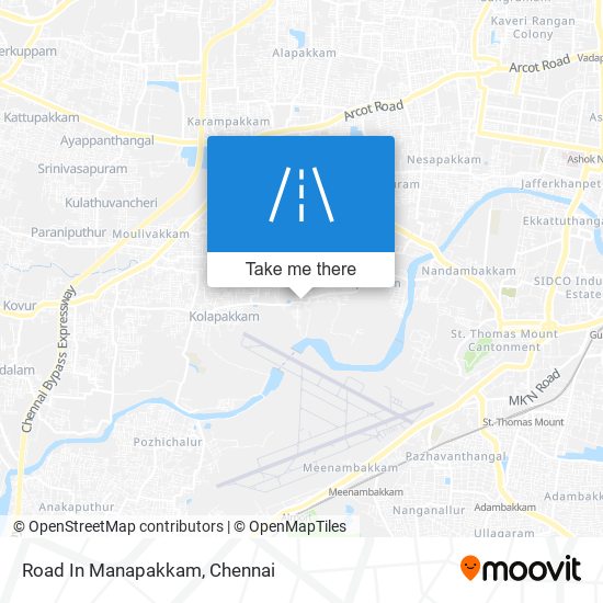 Road In Manapakkam map