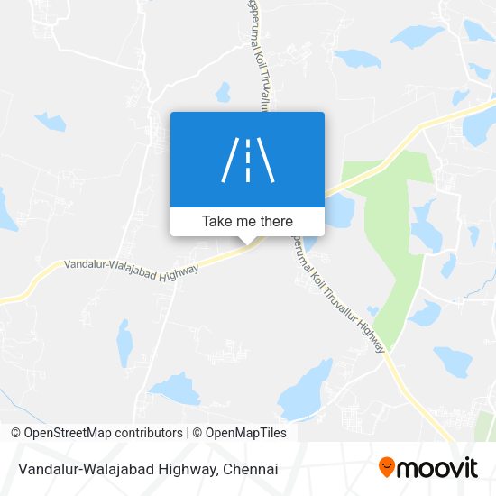 Vandalur-Walajabad Highway map