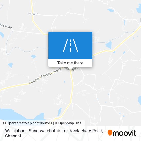 Walajabad - Sunguvarchathiram - Keelachery Road map
