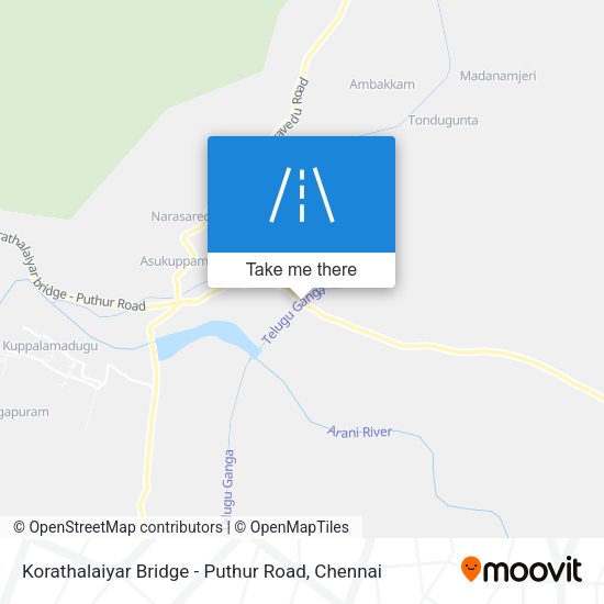 Korathalaiyar Bridge - Puthur Road map