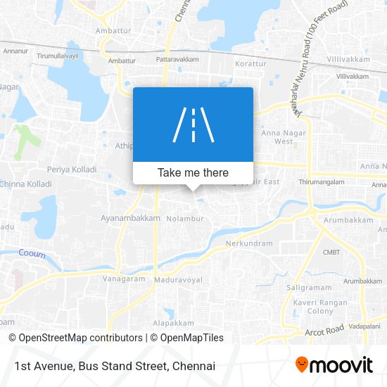1st Avenue, Bus Stand Street map