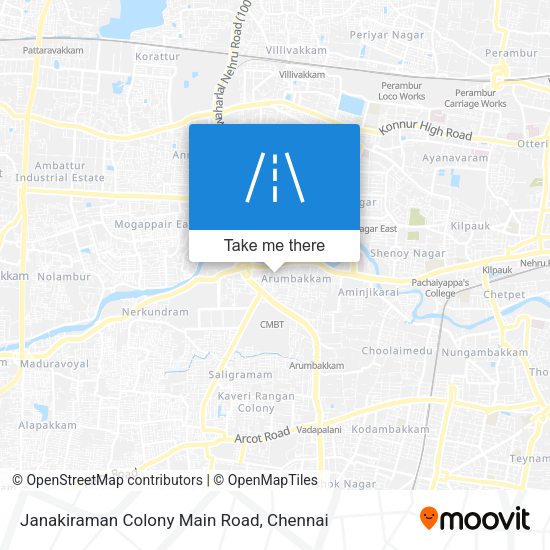 Janakiraman Colony Main Road map