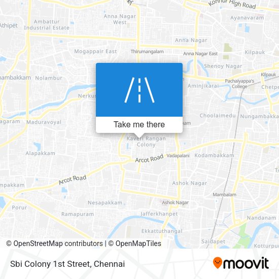 Sbi Colony 1st Street map