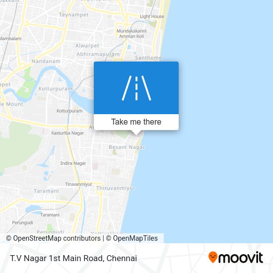 T.V Nagar 1st Main Road map