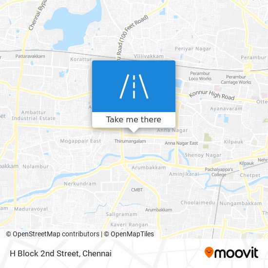 H Block 2nd Street map